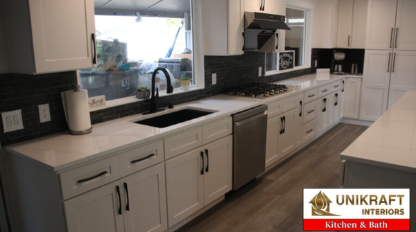 Alpine White Shaker + Calacatta Luna Quartz - Remodel with our Alpine White Shaker and quartz countertop Alpine White Shaker + Calacatta Luna Quartz - Remodel with our Alpine White Shaker and quartz countertop