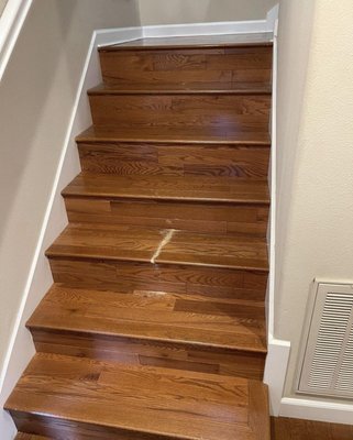 Refinishing - This is a job I did where I did 3 coats of refinishing on these floors.