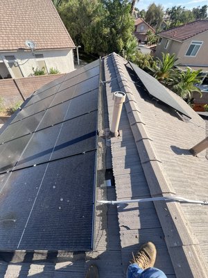 Solar Panel Cleanings, Critter Guard installations & Debris Removal - These photos are before and after shots of dirty and cleaned solar panels along with debris removal and critter guard installations. Solar Panel Cleanings, Critter Guard installations & Debris Removal - These photos are before and after shots of dirty and cleaned solar panels along with debris removal and critter guard installations.