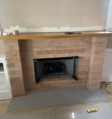 Stone Veneer Chimney Rebuild - We tore down the old 100+ year old damaged chimney and we replaced it with a new Stone Veneer Chimney with a prefabricated wood burning fireplace! Stone Veneer Chimney Rebuild - We tore down the old 100+ year old damaged chimney and we replaced it with a new Stone Veneer Chimney with a prefabricated wood burning fireplace!