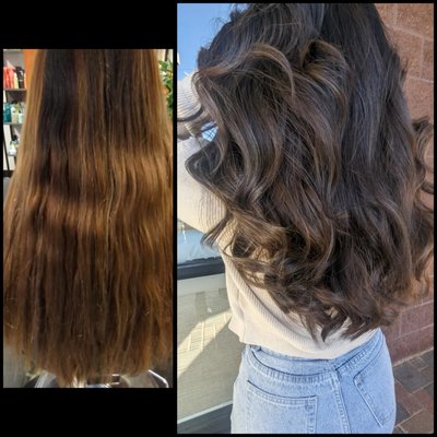 Transformations Before & Afters - Hi my name is N9NA I have been a Dimensional ColoR and Custom Cuts professional for 10 years  . I Newly opened a salon studio in Colorado springs Eclipse The New Covenant Salon @ Image Studios , a Faith inspired Salon. I love to create , and bring hair inspiration to life , to see my clients glow from the inside out is such a cherished treasure  every transformation has led me to know that it is more than just a hair service . We as stylists are touching lives and bringing in movements into new chapters and seasons of lives milestones and places in their lives they will remember forever .To assist with enhancing their best selves to move forward into the special places in their lives uplifting connecting &revitalization to the spirit body mind and confidence within a service . This is what I love most about my career . I am now accepting new clients