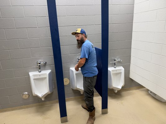 School Bathroom installations - Keeping the children of our county taken care of by assisting the schools in the regular maintenance and upgrades of fixtures