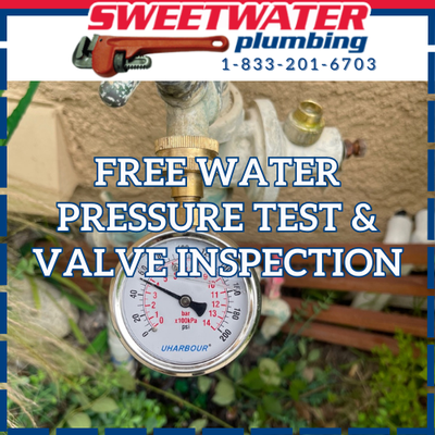 Free Water Pressure Test and Valve Inspection - Free water Pressure Test and valve Inspection ($189 Valve) Free Water Pressure Test and Valve Inspection - Free water Pressure Test and valve Inspection ($189 Valve)