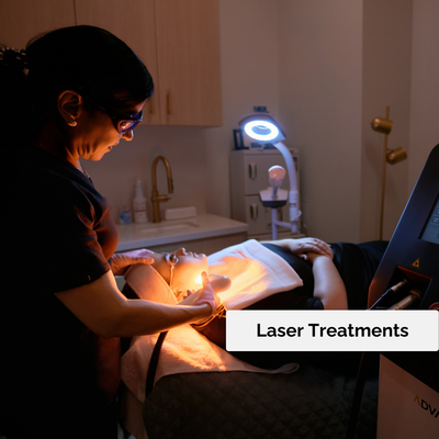 Laser Treatments - Our laser services deliver powerful, long-lasting results using safe and effective medical-grade technology. From laser hair removal to advanced pigment correction, vascular treatments, and collagen-stimulating resurfacing, our team ensures every treatment is tailored to your skin type and goals. Perfect for clients wanting significant improvement with minimal downtime.