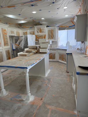 This is how we prep and prime cabinets - This is how we prep interior cabinets and rooms when we spray paint!