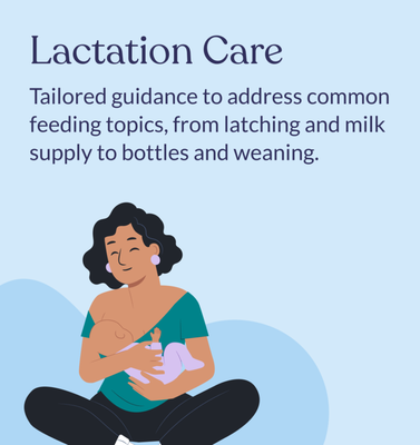 Lactation Appointments - Tailored guidance to address common feeding topics, from latching and milk supply to bottles and weaning.