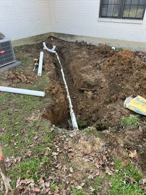 Sewer lines - Replacing line to septic with clean outs Sewer lines - Replacing line to septic with clean outs