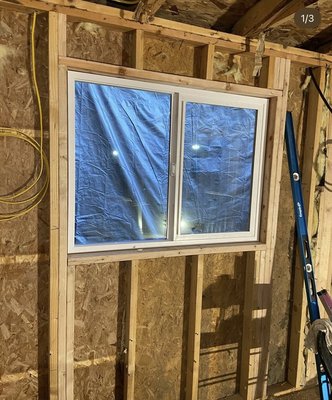 installed a window - I cut out an opening for the window, made a frame and installed the window installed a window - I cut out an opening for the window, made a frame and installed the window