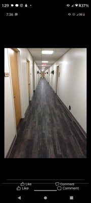 luxury vinyl plank - this project was a remodel the customer wanted a repurposed floor look
