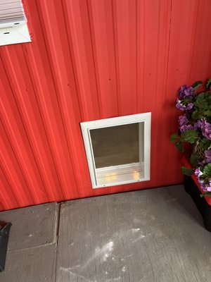 Electronic Doggy Door - Client wanted this electric doggy door installed.