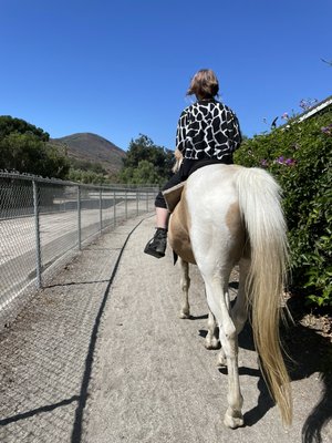 Therapeutic Riding class - Therapeutic Riding classes will sometimes go on the nearby trail depending on individual’s experience. Therapeutic Riding class - Therapeutic Riding classes will sometimes go on the nearby trail depending on individual’s experience.