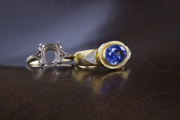 Repurposing Heirloom Stones - These rings were were brought in from different customers each wanting to update their outdated pieces. Many family members pass on their jewelry to the next generation but it's not always exactly what you may want to wear. We can work with them in order to keep the special meaning behind them intact. Whether we melt down the gold to reuse or place the stones into a new design, we are able to maintain your cherished possessions so they can continue to be passed down to future generations. Repurposing Heirloom Stones - These rings were were brought in from different customers each wanting to update their outdated pieces. Many family members pass on their jewelry to the next generation but it's not always exactly what you may want to wear. We can work with them in order to keep the special meaning behind them intact. Whether we melt down the gold to reuse or place the stones into a new design, we are able to maintain your cherished possessions so they can continue to be passed down to future generations.