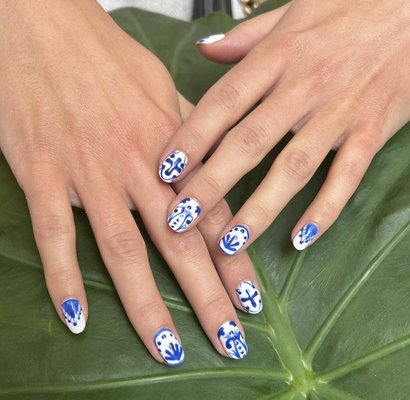 Gel Manicure w/Tier 3 Nail Art - We believe your nails are an extension of your personality and style. Whether you want the simple yet elegant, the wild and playful, or if you're all business, let us help you express the uniqueness that makes you YOU. Gel Manicure w/Tier 3 Nail Art - We believe your nails are an extension of your personality and style. Whether you want the simple yet elegant, the wild and playful, or if you're all business, let us help you express the uniqueness that makes you YOU.