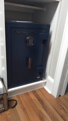 Home safe: sale, delivery & Installation - This client wanted something better than a cheap firesafe sold at big box stores. We ordered, delivered and installed this American Security model. We used specialized equipment to climb stairs and maneuver the safe throughout the home without damaging the hardwood floors. We bolted the safe in it's final location as an added measure of security. Finally, we removed all shipping materials and cleaned up the areas we worked in. Home safe: sale, delivery & Installation - This client wanted something better than a cheap firesafe sold at big box stores. We ordered, delivered and installed this American Security model. We used specialized equipment to climb stairs and maneuver the safe throughout the home without damaging the hardwood floors. We bolted the safe in it's final location as an added measure of security. Finally, we removed all shipping materials and cleaned up the areas we worked in.