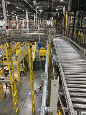 Amazon warehouse conveyer upgrade - This project consisted on adding (4) conveyor control panels and a new service with 480v surge protection Amazon warehouse conveyer upgrade - This project consisted on adding (4) conveyor control panels and a new service with 480v surge protection