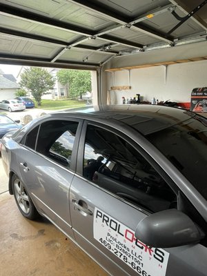 Mobile window tint, 5% 4 doors and 20% front and back windshield - Had to remove old window film didn’t charge for removal 👍 Mobile window tint, 5% 4 doors and 20% front and back windshield - Had to remove old window film didn’t charge for removal 👍