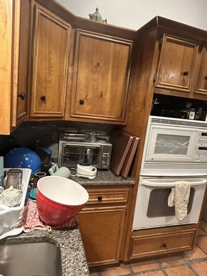 Custom kitchen modification - This renovation is a testament to what can happen on a budget but with imagination. Another satisfied customer.