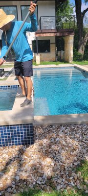 Residential Pool - This customer has a custom pool system with a heater, chiller and special plaster. He trusts our service and has been with us for over 6 years. We can handle salt, UV, chlorine and pools with DE and Sand Filters. Our experience is proven time and time again. Residential Pool - This customer has a custom pool system with a heater, chiller and special plaster. He trusts our service and has been with us for over 6 years. We can handle salt, UV, chlorine and pools with DE and Sand Filters. Our experience is proven time and time again.