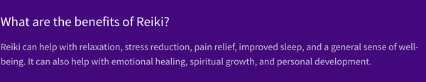 What is reiki? - Reiki is a Japanese technique for stress reduction and relaxation that also promotes healing. It is administered by "laying on hands" and is based on the idea that an unseen "life force energy" flows through us and is what causes us to be alive. If one's "life force energy" is low, then we are more likely to get sick or feel stress, and if it is high, we are more capable of being happy and healthy.