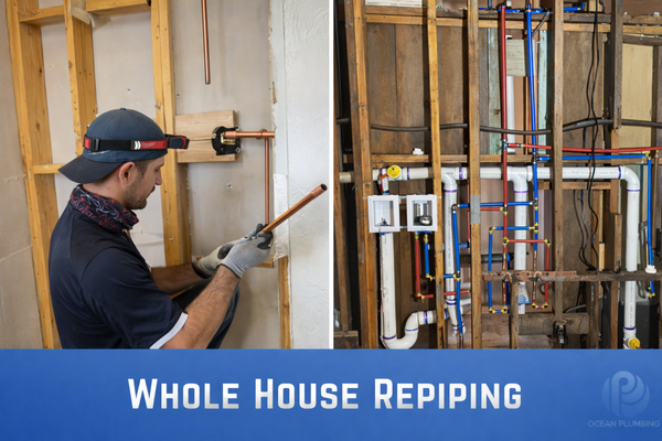 Whole House Repiping Experts - Whole House Repiping Services in Phoenix, AZ
If your home is dealing with low water pressure, discolored water, recurring leaks, or aging pipes that just keep causing problems — a whole house repipe might be the smartest investment you can make in your property.
At Ocean Plumbing, we specialize in complete whole house repiping for Phoenix-area homeowners. Our licensed plumbers replace old, corroded, or failing pipes with durable, modern materials built to last for decades. Whether your home has galvanized steel, polybutylene, or aging copper that's seen better days, we'll assess the situation honestly and give you a clear, detailed proposal before any work begins.
What sets us apart? We show up on time, communicate throughout the entire project, and we don't leave until the job is done right. Our customers consistently tell us they were impressed by how clean, organized, and stress-free the process was — and their water pressure and quality speak for themselves when it's finished.
Signs you may need a whole house repipe:
Water with a rusty or metallic taste/smell
Frequent or unexplained pipe leaks
Noticeably low water pressure throughout the home
Pipes older than 40–50 years
Visible corrosion or discoloration on exposed pipes
We offer free estimates on all repiping projects. No pressure, no runaround — just honest answers from a team you can trust.
📞 Call or message Ocean Plumbing today to schedule your free repipe assessment. Whole House Repiping Experts - Whole House Repiping Services in Phoenix, AZ
If your home is dealing with low water pressure, discolored water, recurring leaks, or aging pipes that just keep causing problems — a whole house repipe might be the smartest investment you can make in your property.
At Ocean Plumbing, we specialize in complete whole house repiping for Phoenix-area homeowners. Our licensed plumbers replace old, corroded, or failing pipes with durable, modern materials built to last for decades. Whether your home has galvanized steel, polybutylene, or aging copper that's seen better days, we'll assess the situation honestly and give you a clear, detailed proposal before any work begins.
What sets us apart? We show up on time, communicate throughout the entire project, and we don't leave until the job is done right. Our customers consistently tell us they were impressed by how clean, organized, and stress-free the process was — and their water pressure and quality speak for themselves when it's finished.
Signs you may need a whole house repipe:
Water with a rusty or metallic taste/smell
Frequent or unexplained pipe leaks
Noticeably low water pressure throughout the home
Pipes older than 40–50 years
Visible corrosion or discoloration on exposed pipes
We offer free estimates on all repiping projects. No pressure, no runaround — just honest answers from a team you can trust.
📞 Call or message Ocean Plumbing today to schedule your free repipe assessment.