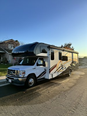 RV Detailing - This was my first time cleaning a motor home and was super excited for the opportunity! I spent an hour and a half on the roof to remove all the excess dirt and debris from years of build up. Then I work my way to the side of the motor home doing panel to panel divided it into sections to make it like the day they bought it. Even after all the rain storms we’ve had in our local area the client still calls to tell me how clean and streak free there motor home still is! RV Detailing - This was my first time cleaning a motor home and was super excited for the opportunity! I spent an hour and a half on the roof to remove all the excess dirt and debris from years of build up. Then I work my way to the side of the motor home doing panel to panel divided it into sections to make it like the day they bought it. Even after all the rain storms we’ve had in our local area the client still calls to tell me how clean and streak free there motor home still is!
