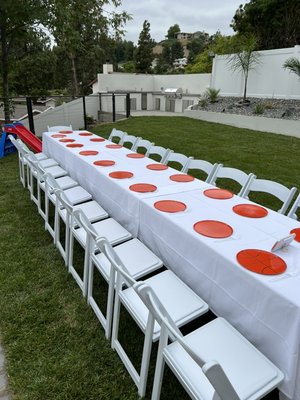 White Resin Chairs and Tables and Linens for Rent - White Resin Chairs and Tables and Linens for Rent. Always clean and on time delivery. Visit online to book with no deposit required. White Resin Chairs and Tables and Linens for Rent - White Resin Chairs and Tables and Linens for Rent. Always clean and on time delivery. Visit online to book with no deposit required.