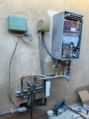 Tankless water heater installation - installing a tankless water heater for a whittier customer Tankless water heater installation - installing a tankless water heater for a whittier customer