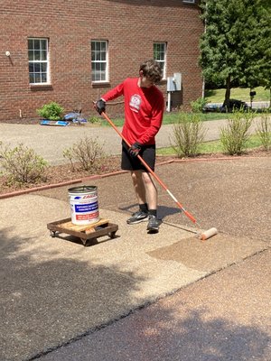 Driveway Sealing + sidewalks - Protect and enhance your driveway or sidewalk with our professional sealing services. We bring faded, worn-out concrete and pavers back to life—adding a clean, rich finish while guarding against stains, weather, and wear. Our before-and-after jobs show a dramatic difference in color, shine, and durability that lasts.