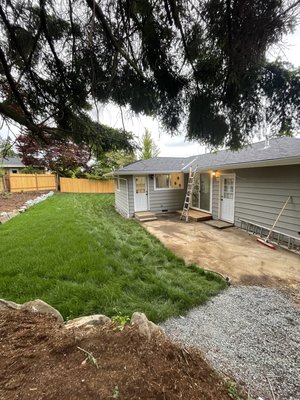 2021 Home Remodel - This remodel was previously an old hoarder house that was completely let go and overgrown. After adding a shower in the master, redesigning a bathroom, relocating the kitchen completely, and removing the old Fire place, we made this project come to life.