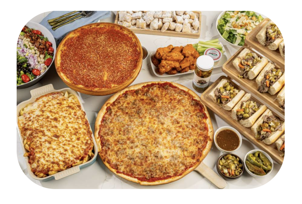 Classic Chicago Combo Catering - Rosati’s Pizza brings authentic Chicago flavor and genuine family tradition to your next event, big or small. Built on secret family recipes and an unrelenting commitment to fresh, raw ingredients – never frozen – Rosati’s delivers generous spreads that turn any event into a celebration. Whether you’re looking into pizza catering for parties or just need a few trays for the office, we bring the full menu right to your table. Call your local Rosati’s to confirm availability and get exact pricing for your order. Classic Chicago Combo Catering - Rosati’s Pizza brings authentic Chicago flavor and genuine family tradition to your next event, big or small. Built on secret family recipes and an unrelenting commitment to fresh, raw ingredients – never frozen – Rosati’s delivers generous spreads that turn any event into a celebration. Whether you’re looking into pizza catering for parties or just need a few trays for the office, we bring the full menu right to your table. Call your local Rosati’s to confirm availability and get exact pricing for your order.