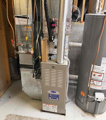 Another Quality HVAC Installation - Carrier furnace installation providing reliable, efficient heating and year-round home comfort. Another Quality HVAC Installation - Carrier furnace installation providing reliable, efficient heating and year-round home comfort.