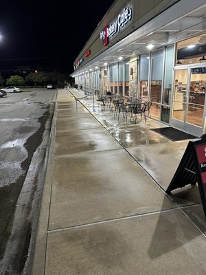 Shopping Center Sidewalk Cleaning - Property Manager requested a refresh for there shopping center sidewalk to create a safer walking surface for the daily customer base. We put down an eco friendly degreaser , let dwell, and surface cleaned the area. Shopping Center Sidewalk Cleaning - Property Manager requested a refresh for there shopping center sidewalk to create a safer walking surface for the daily customer base. We put down an eco friendly degreaser , let dwell, and surface cleaned the area.