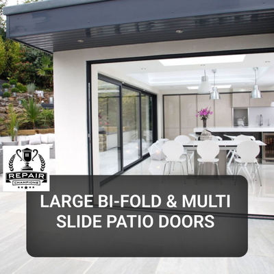 Large Bi-Fold & Multi Slide Patio Doors - Bring the outdoors in with our premium large bi-fold and multi-slide patio door installations, tailored to your lifestyle.