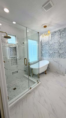 Bathroom Remodeling - Bathroom Remodeling
Complete bathroom transformations — custom tile, vanities, walk-in showers, soaking tubs, and luxury fixtures. Bathroom Remodeling - Bathroom Remodeling
Complete bathroom transformations — custom tile, vanities, walk-in showers, soaking tubs, and luxury fixtures.