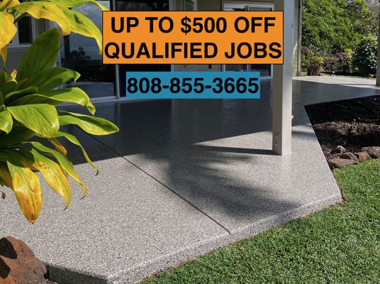 Ready to transform your space? - Mrs. Earleen reached out to us because she was tired of her dirty red dirt stained patio.
Now her patio is protected with a beautiful, stylish and durable coating system built to handle Mauis sun🌞 and rain. No more red dirt stains no fading no peeling.
Ready to transform your space? Give us a call 📞 808-855-3665 for a free quote Ready to transform your space? - Mrs. Earleen reached out to us because she was tired of her dirty red dirt stained patio.
Now her patio is protected with a beautiful, stylish and durable coating system built to handle Mauis sun🌞 and rain. No more red dirt stains no fading no peeling.
Ready to transform your space? Give us a call 📞 808-855-3665 for a free quote