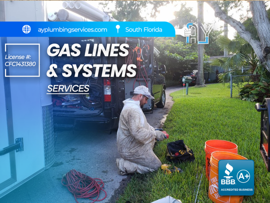 Gas Lines & Systems Services - A-Y Plumbing Services offers comprehensive Gas Systems Services designed to keep your home or business safe, efficient, and functional. Whether you need gas line installation, repair, or routine maintenance, our licensed plumbers are equipped with the skills and experience to handle all aspects of gas systems with precision and care. Gas leaks and malfunctions can be hazardous, and that’s why our team is available 24/7 to ensure your gas system is running safely and efficiently. Gas Lines & Systems Services - A-Y Plumbing Services offers comprehensive Gas Systems Services designed to keep your home or business safe, efficient, and functional. Whether you need gas line installation, repair, or routine maintenance, our licensed plumbers are equipped with the skills and experience to handle all aspects of gas systems with precision and care. Gas leaks and malfunctions can be hazardous, and that’s why our team is available 24/7 to ensure your gas system is running safely and efficiently.
