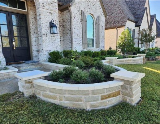 Flowerbed Rock Edging - We do all types of flowerbed edging stone edging concrete as well.