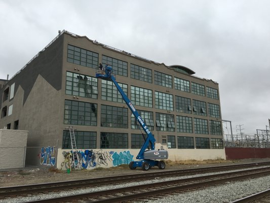 Commercial Window Cleaning - This was a commercial window cleaning that required a boom lift.