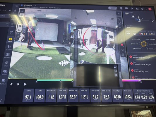 New customer swing evaluation - New customer swing evaluation..
1 hr evaluation we analyze your swing with our state of the art swing software and ai trainer and then give you a game plan and setup specific packages for you to get you playing better golf!!! New customer swing evaluation - New customer swing evaluation..
1 hr evaluation we analyze your swing with our state of the art swing software and ai trainer and then give you a game plan and setup specific packages for you to get you playing better golf!!!