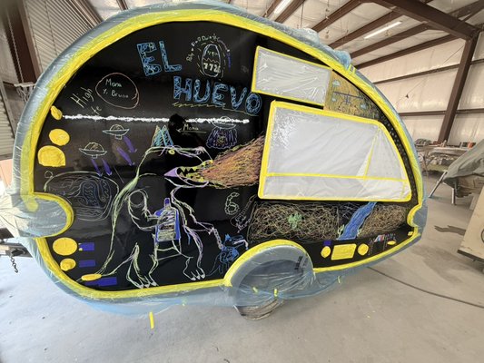 Rv clear coat protection - A special drawing was made by the customers children and asked us a way to protect this piece of art for many years. We gave her the option of adding clear coat for many years of protection. Rv clear coat protection - A special drawing was made by the customers children and asked us a way to protect this piece of art for many years. We gave her the option of adding clear coat for many years of protection.
