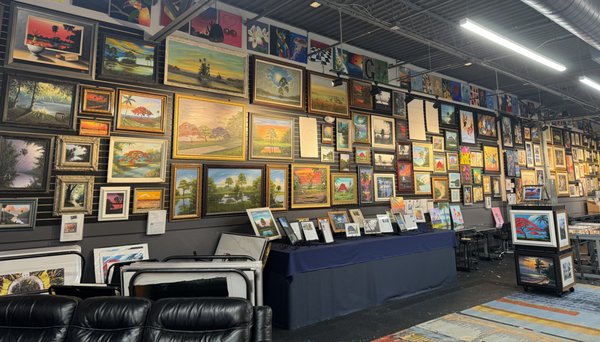 Paint the Town Citrus Art Gallery - We have a large selection of art at the gallery/studio. From originals by The Florida Highwaymen, Wyland, Afremov, and more to limited edition hand signed and numbered prints, to giclees, to our own local artists. You are welcome to stop by and just browse and enjoy a glass of wine or you can purchase any of our art pieces or even put something on lay-a-way. We try to have options in styles and prices so everyone can enjoy some beautiful art work. Soo much more than shown in the pictures Or you can always paint your own piece of art to hang in your home. Paint the Town Citrus Art Gallery - We have a large selection of art at the gallery/studio. From originals by The Florida Highwaymen, Wyland, Afremov, and more to limited edition hand signed and numbered prints, to giclees, to our own local artists. You are welcome to stop by and just browse and enjoy a glass of wine or you can purchase any of our art pieces or even put something on lay-a-way. We try to have options in styles and prices so everyone can enjoy some beautiful art work. Soo much more than shown in the pictures Or you can always paint your own piece of art to hang in your home.