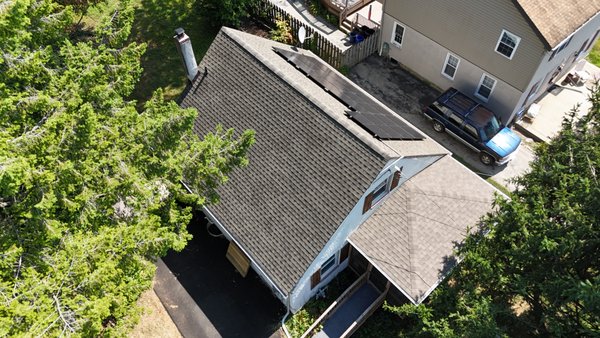 Another Homeowner Saved in Havertown, PA - In Havertown, we came to the rescue of a homeowner who was left with an exposed roof after being scammed by another contractor. Our team replaced the roof with Weathered Wood GAF Timberline HDZ shingles, providing a durable and visually appealing finish. We also carefully removed and reinstalled her solar panels, ensuring everything was restored to perfect working order. This project highlights our commitment to quality, integrity, and helping homeowners regain confidence in their properties.