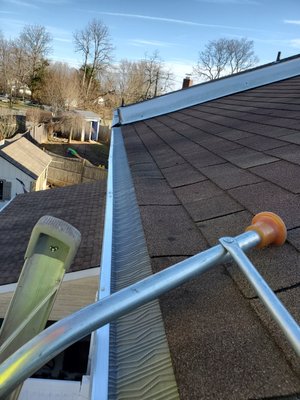 Gutter Guard Install - Handi Boyc LLC will install vinyl siding, gutters, and Leaf Blaster Pro Gutter Guard installation will protect your house.