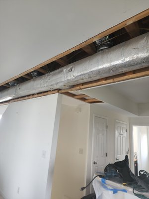 Drywall Repair - This rental unit had leaking A/C ducts for quite sometime. Within 5 days we were able to remove, re-wrap, install new drywall and clean up. All before the next check-in. Drywall Repair - This rental unit had leaking A/C ducts for quite sometime. Within 5 days we were able to remove, re-wrap, install new drywall and clean up. All before the next check-in.