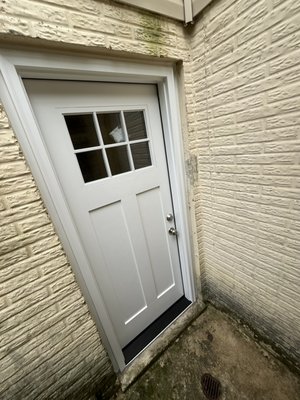 2026 July basement door replacement - Basement leaking door was removed and replaced with lifetime warranty door 
Another happy customer