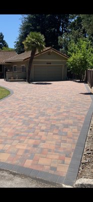 Paver Driveway - Demolition of old concrete driveway and installation of approximately 1,700sqft of pavers including the driveway and front court yard.