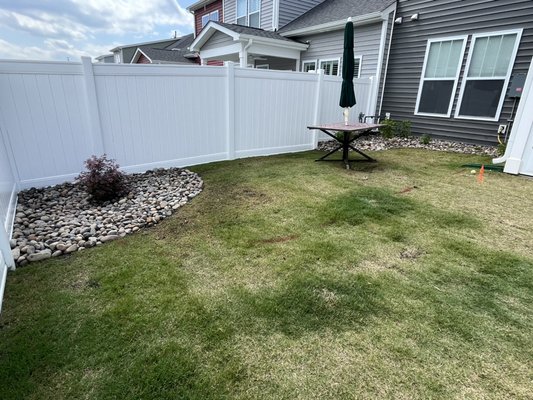 Small section of yard revamped! - Added a little love to this small backyard.