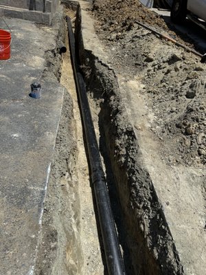 Sewer Replacement and Water Line Installation - Martinez 2024 - This project needed the sewer line replaced from the inside basement foundation 60 feet to the edge of the street to give the sewer line more slope for better drainage to the middle of the street city connection. A new cleanout and Christy box was installed with this sewer replacement. New 40 feet 1 inch copper water line pipe was installed. Concrete and asphalt were backfilled and patched, making sure work area is clean. Two permits were pulled for this project and inspections were passed. Sewer Replacement and Water Line Installation - Martinez 2024 - This project needed the sewer line replaced from the inside basement foundation 60 feet to the edge of the street to give the sewer line more slope for better drainage to the middle of the street city connection. A new cleanout and Christy box was installed with this sewer replacement. New 40 feet 1 inch copper water line pipe was installed. Concrete and asphalt were backfilled and patched, making sure work area is clean. Two permits were pulled for this project and inspections were passed.