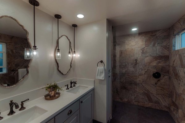 Chic Adventurers - We were commissioned to design and implement an innovative layout for the master suite which involved expanding the master bathroom and creating a contemporary open feel. In addition to this, we upgraded all lighting systems, devised a new layout for the hallway bathroom, and expertly furnished and decorated the common areas. Chic Adventurers - We were commissioned to design and implement an innovative layout for the master suite which involved expanding the master bathroom and creating a contemporary open feel. In addition to this, we upgraded all lighting systems, devised a new layout for the hallway bathroom, and expertly furnished and decorated the common areas.