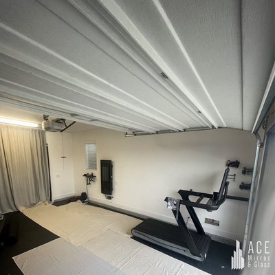 Garage Gym Mirror - Customer wanted to turn his garage into a home gym and needed a mirror to finish it.
